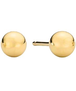 Złote kolczyki kulki 4 mm 333 – unisex, lekkie sztyfty Au.jpg